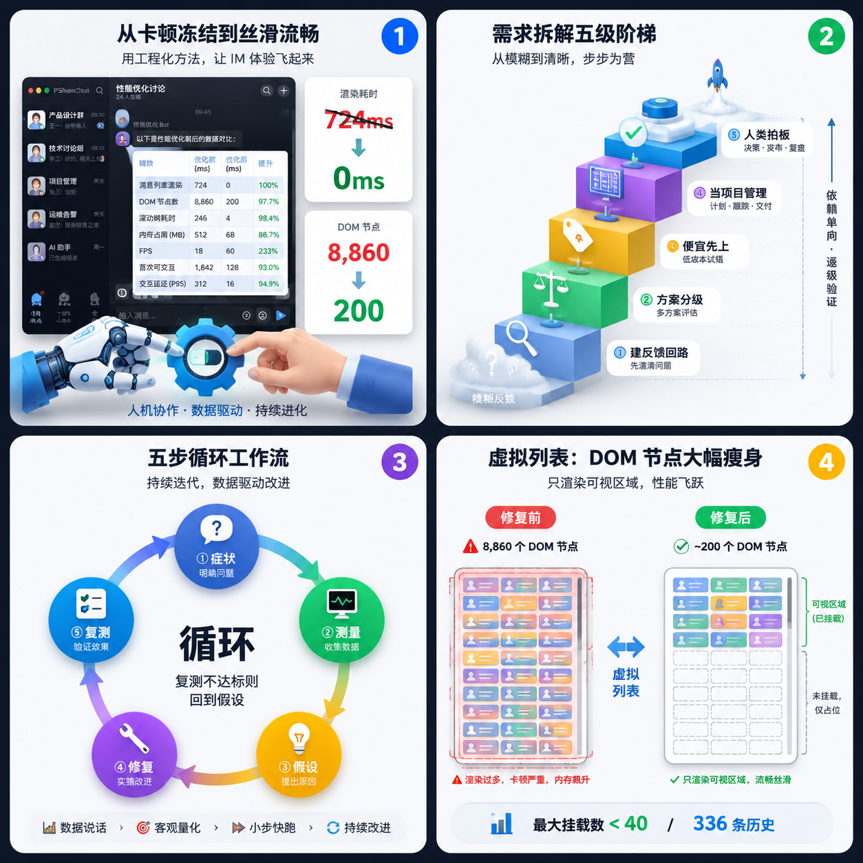 从724ms到0ms:一次 Vibe Coding 消息列表虚拟化复盘